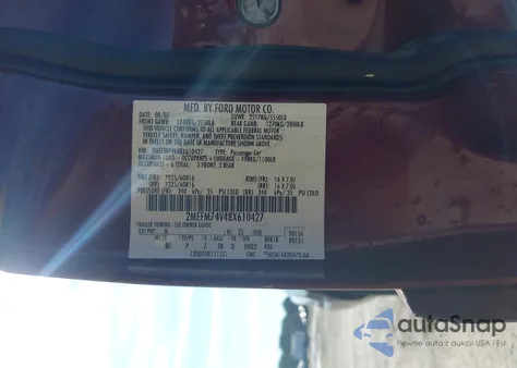 2008 Mercury Grand Marquis Gs from USA, damaged, VIN 2MEFM74V48X610427